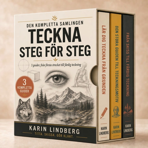 Teckna steg för steg 2026 – den kompletta samlingen + 2 böcker på köpet