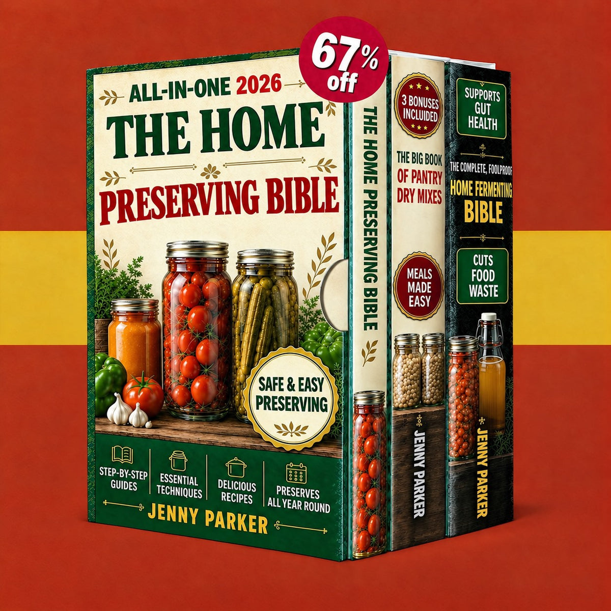 The Home Preserving Bible – All-in-One 2026 + 2 Free Bonus Books