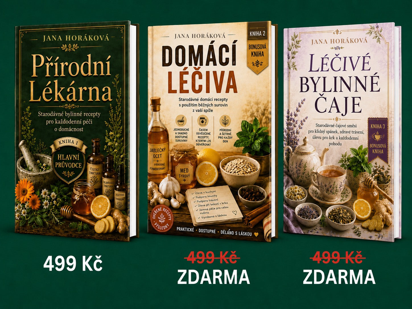 Přírodní lékárna – 3 knihy za cenu 1