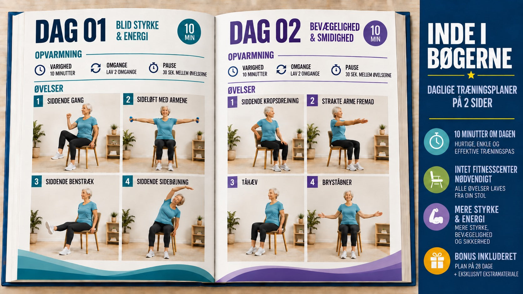 Stoletræning for seniorer – den komplette samling i 3 bøger