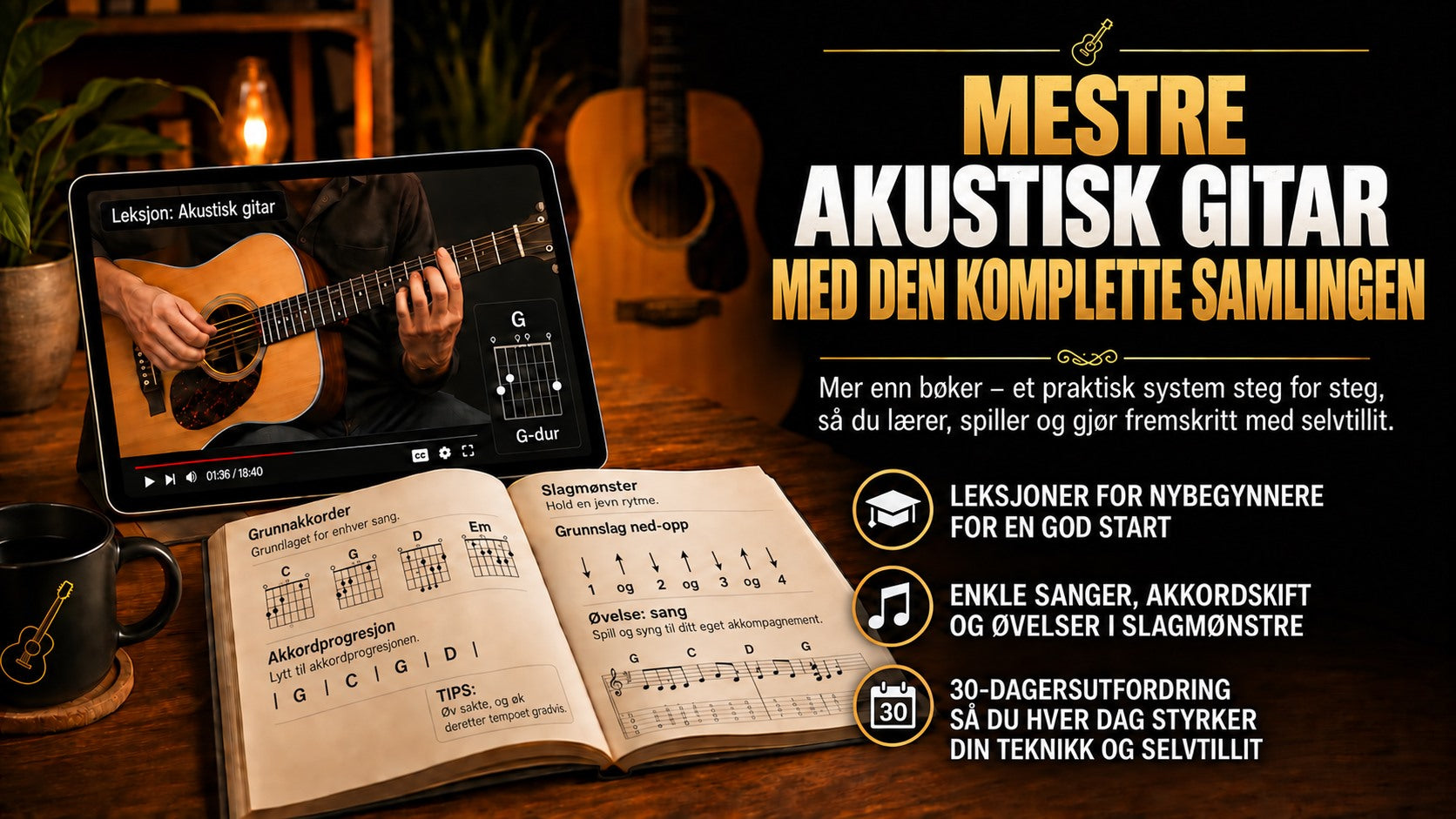 Lær å spille akustisk gitar