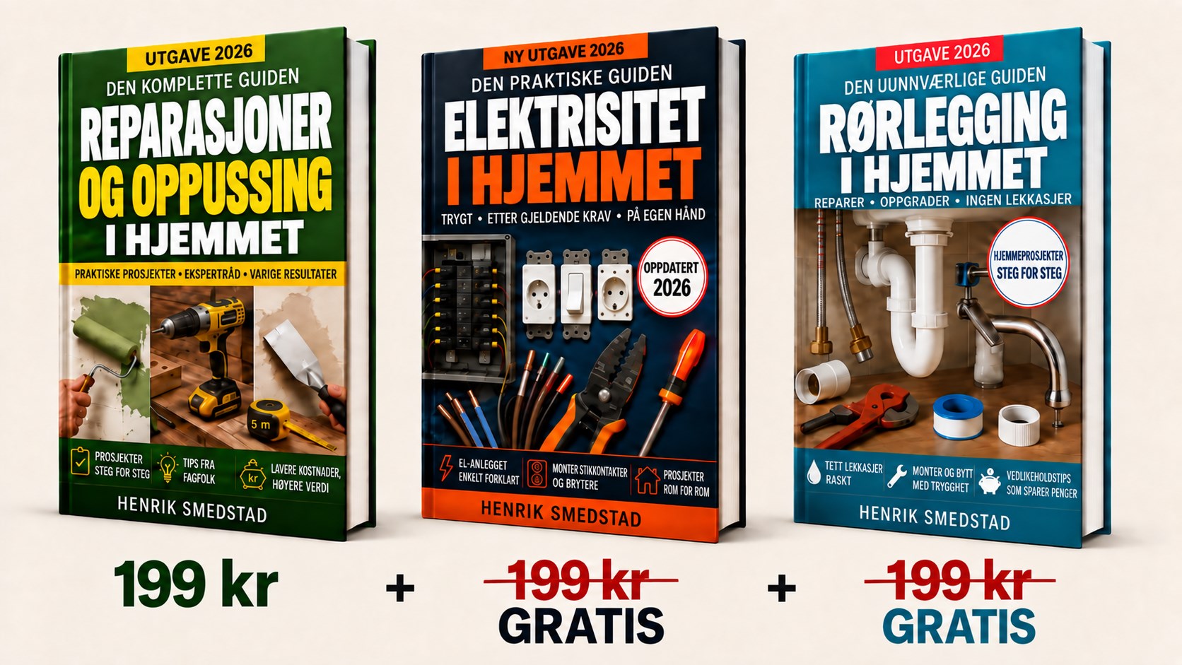 Betal for 1 – få 3: tre bøker til prisen av én