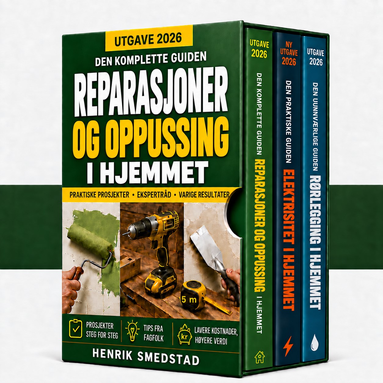 Hjemmets reparasjonsbibel 2026 – pakke med 3 bøker