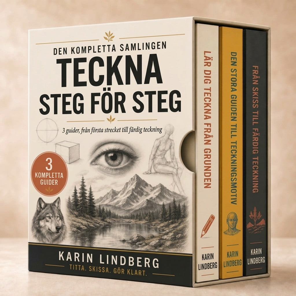 Teckna steg för steg 2026 – den kompletta samlingen + 2 böcker på köpet
